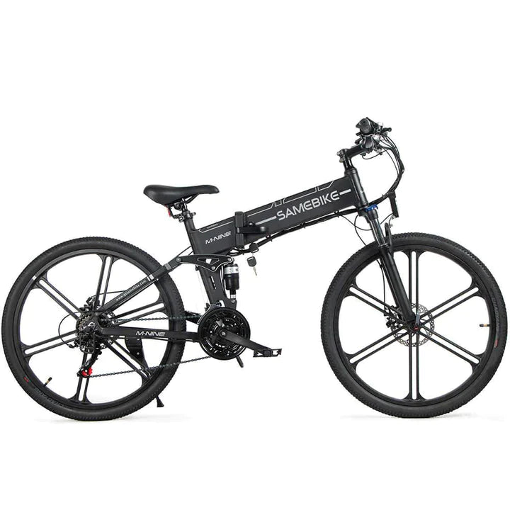 Weiß 26 Zoll E-Bike Klapprad Fatbike Mountainbike 500W 480Wh Akku 70km Reichweite